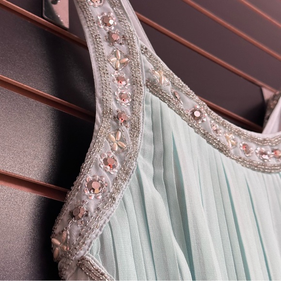 Forever 21 Ball Gown Dress Teal Green Formal Small - Picture 10 of 16